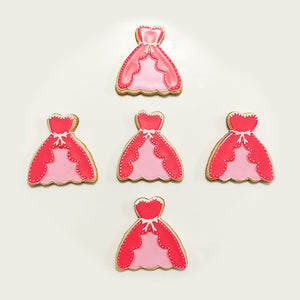 Princess Pink Dress Cookies