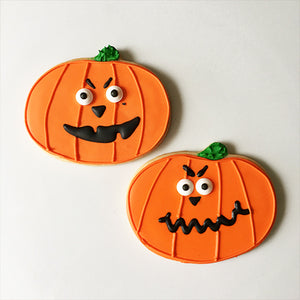 Scary Halloween Pumpkin Cookies